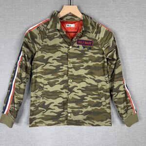 Epic Threads Kids Camo Bomber‎ Jacket Size Small Self Made Patch Military Style